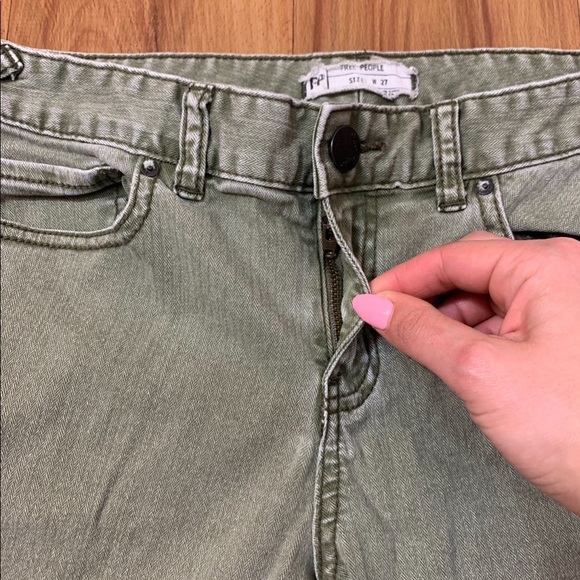 Free People Army Green Skinny Jeans - Picture 7 of 14
